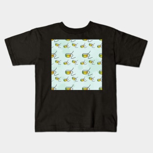 Green Yellow Orange masks pattern Kids T-Shirt